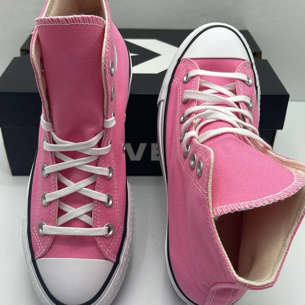 Converse WMNS Platform Sneakers CTAS Lift Hi A08216F CTAS LIFT HI PINK/WHITE